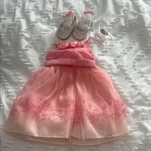 American Doll Maryellen pretty in Pink dress shoes and hair clip